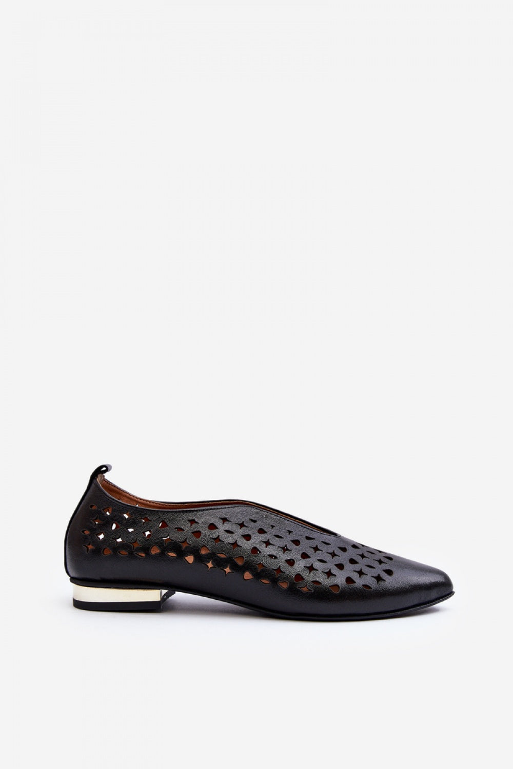 Step In Style Zazoo Black Leather Ballet Flats - view 3