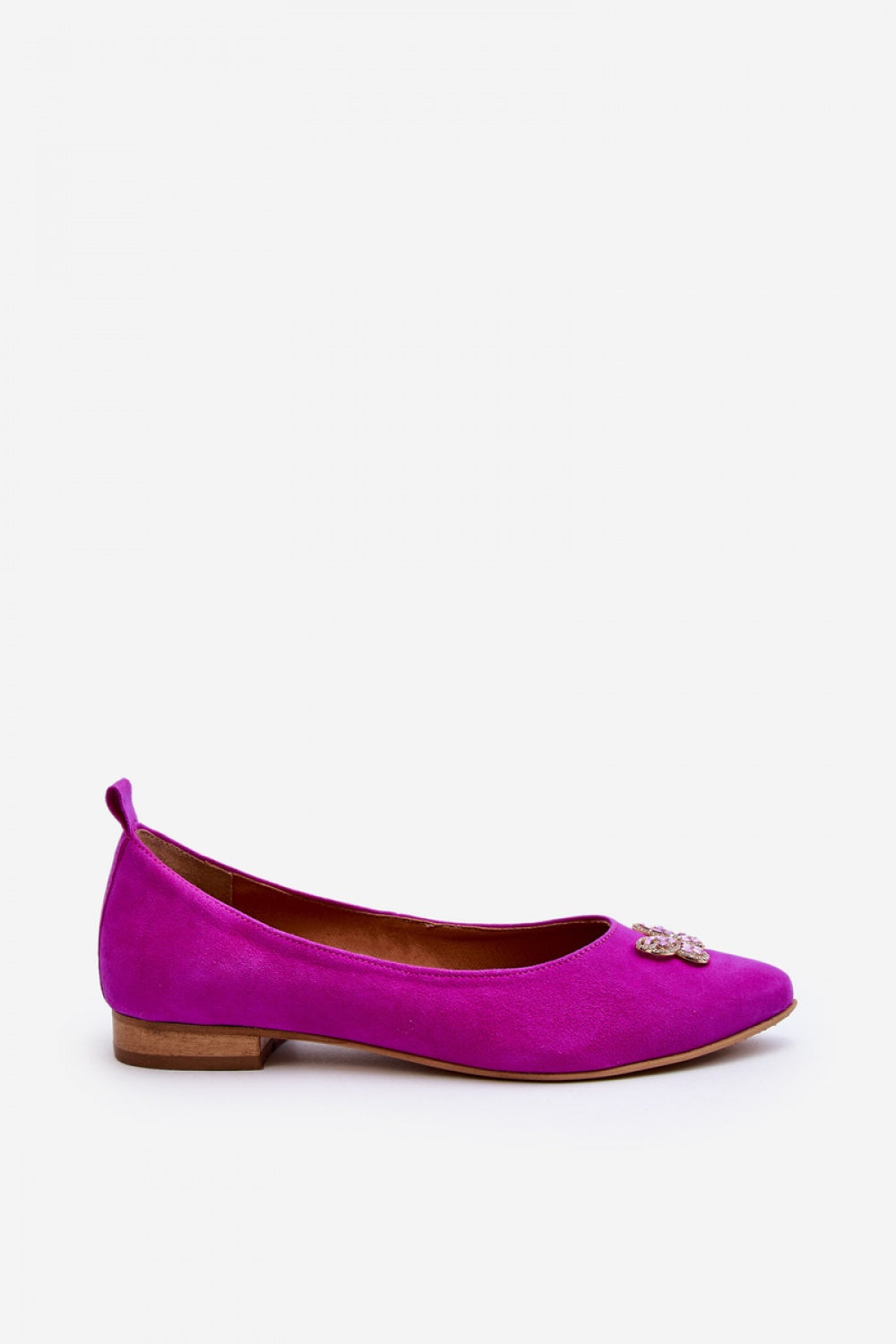 Step In Style Zazoo Fuchsia Suede Ballet Flats - view 3