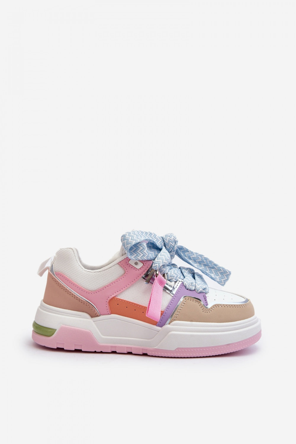 Step In Style Multicolour Faux Leather Platform Trainers - view 3