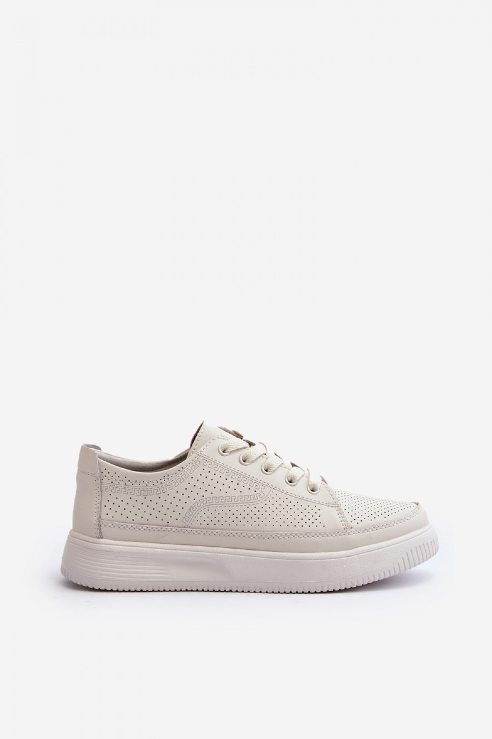 Step In Style White Leather Platform Trainers - view 3