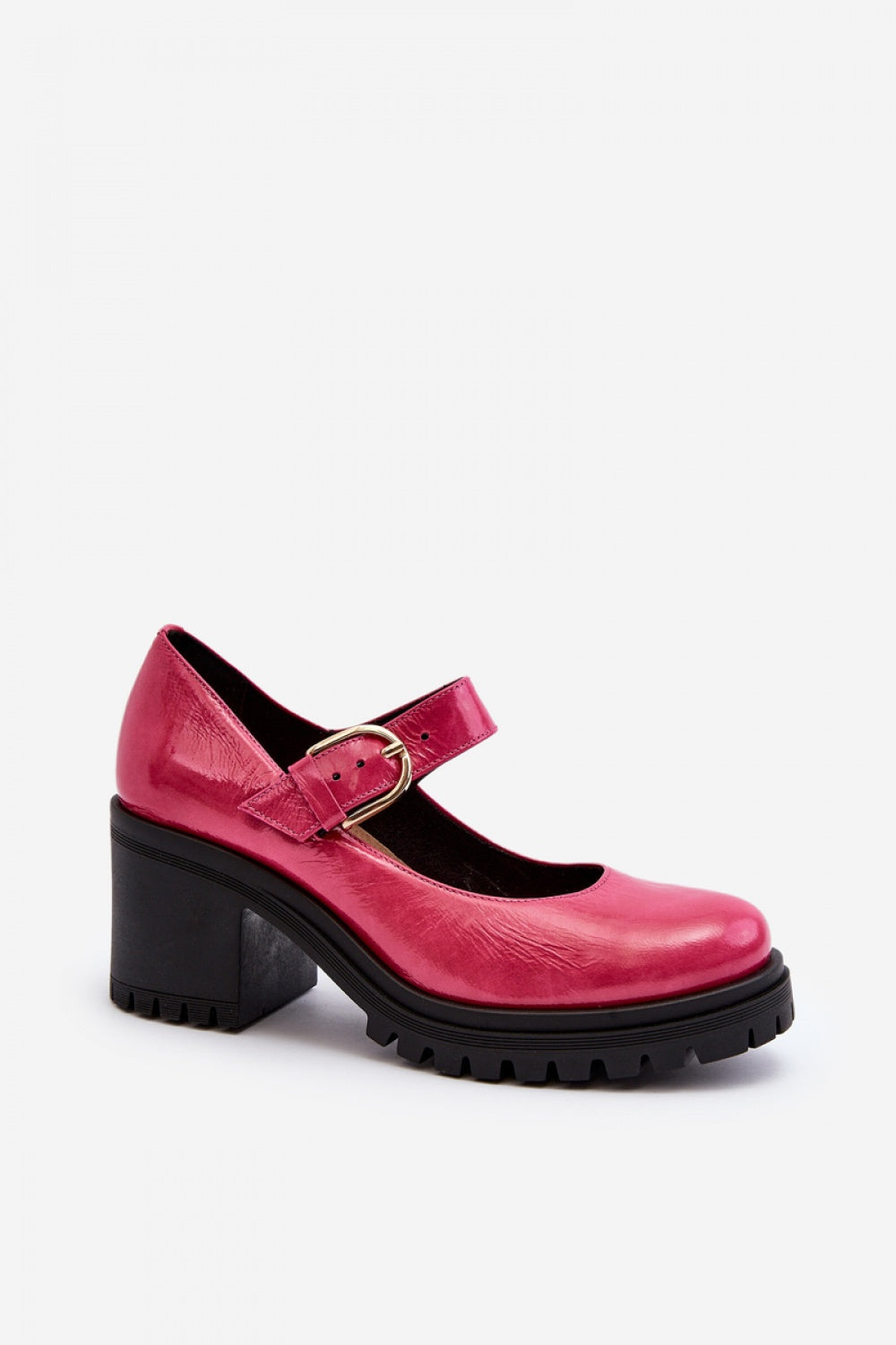 Step In Style Zazoo Fuchsia Leather Court Shoes - view 2