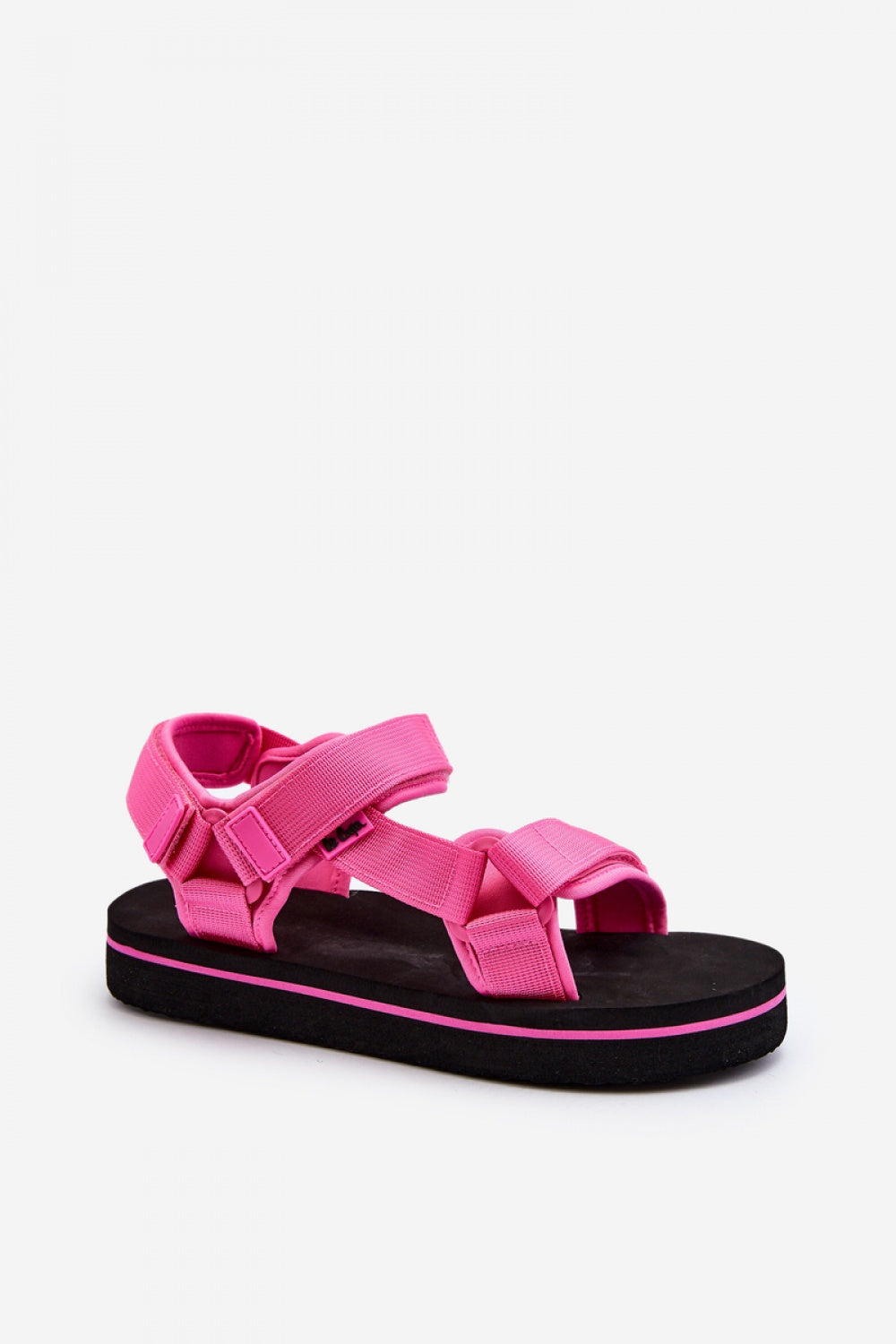 Step In Style Lee Cooper Fuchsia Platform Sandals with Touch Fastening - view 2