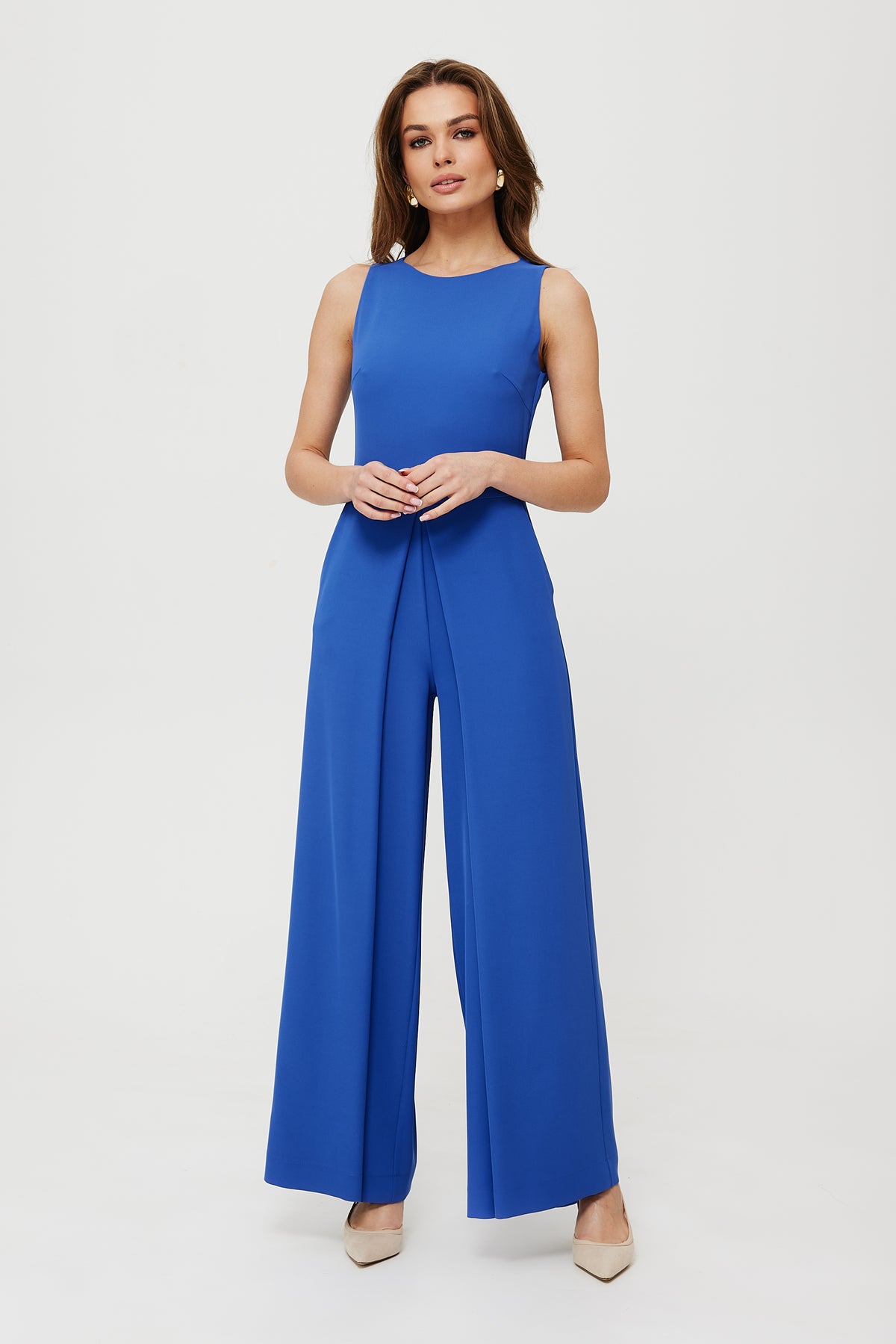 Makover Blue Bodycon Sleeveless Jumpsuit