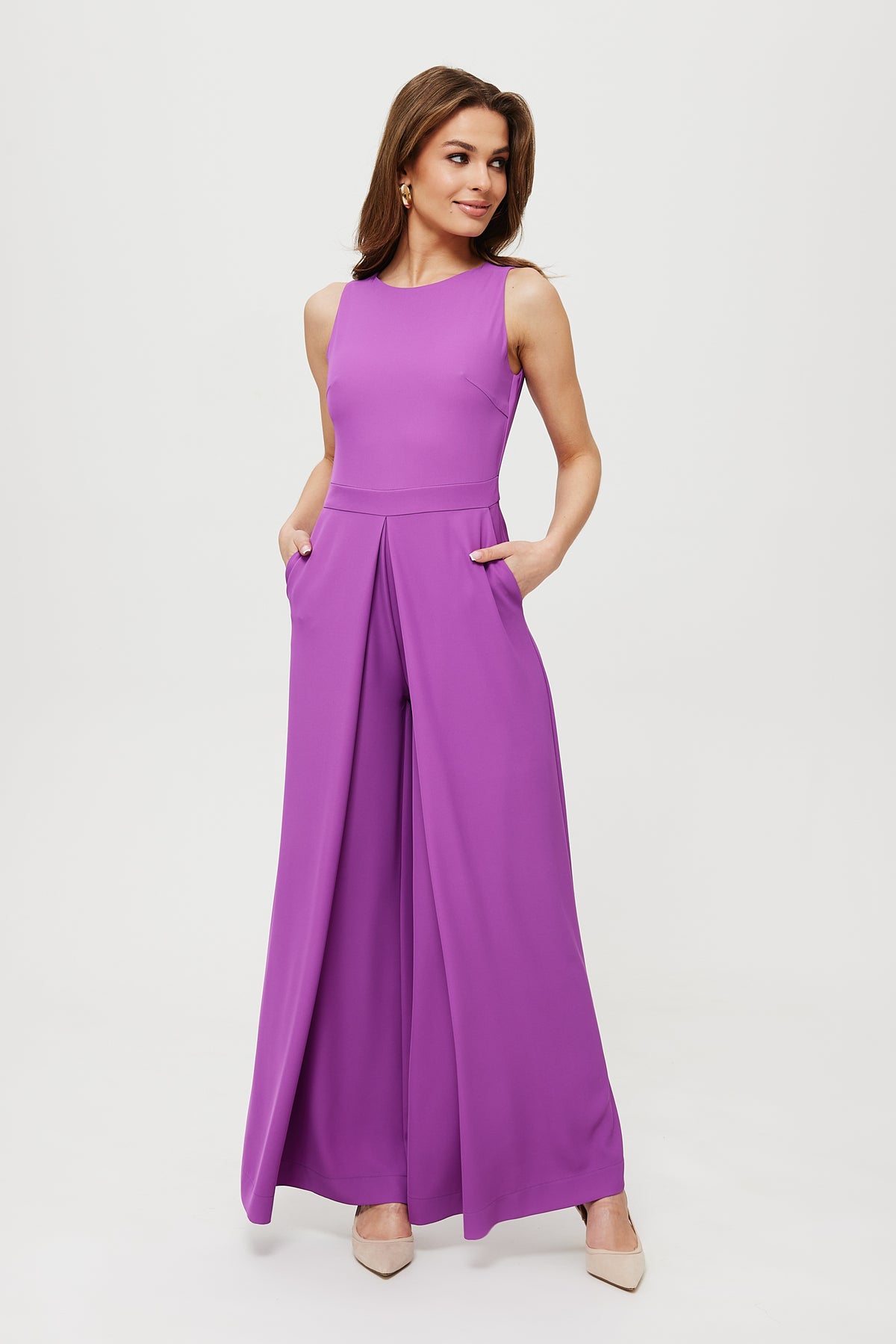Makover Lavender Bodycon Sleeveless Jumpsuit