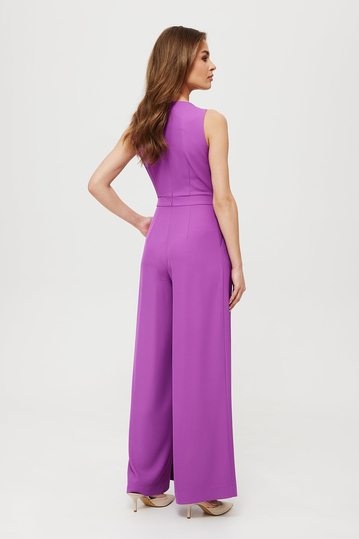 Makover Lavender Bodycon Sleeveless Jumpsuit - view 2
