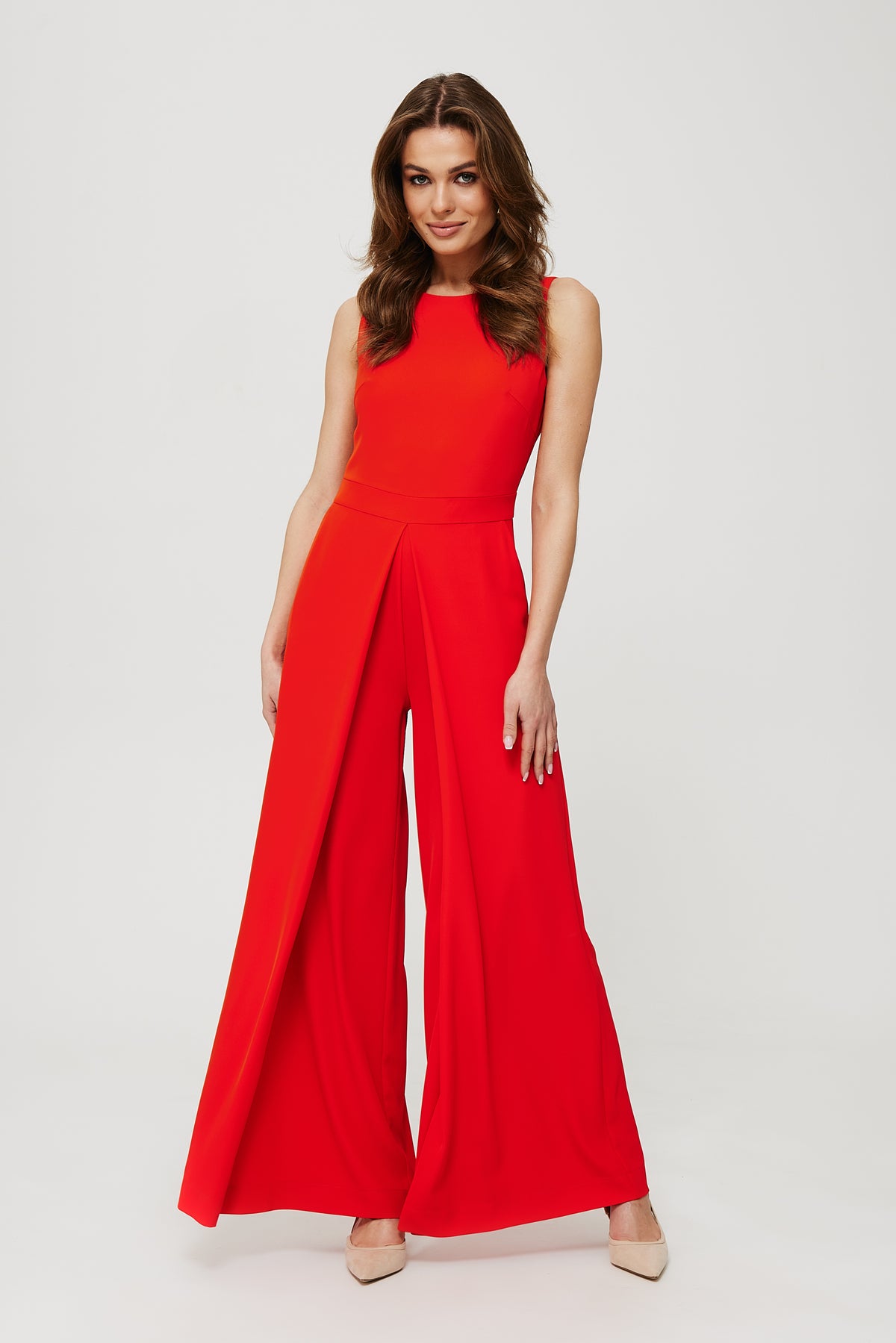 Makover Coral Bodycon Sleeveless Jumpsuit