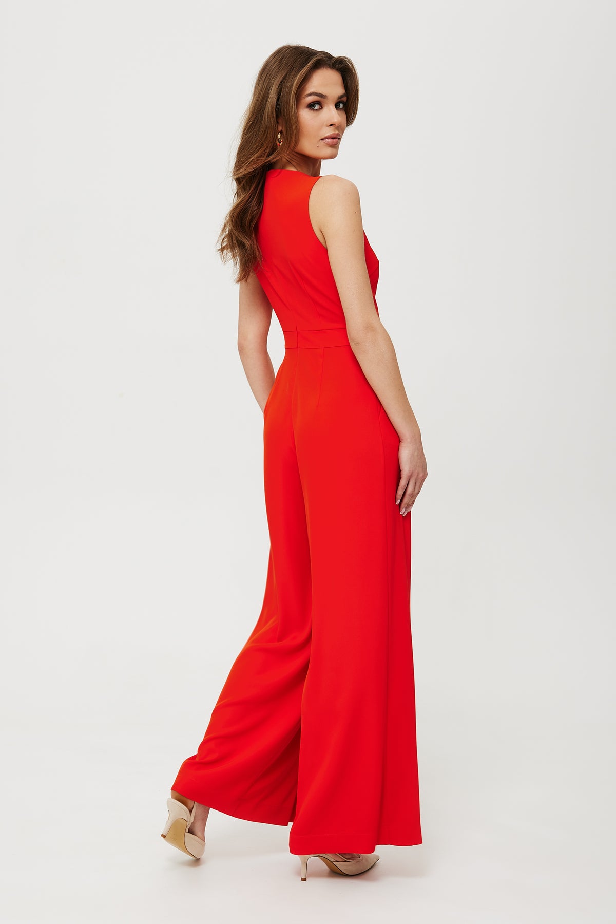 Makover Coral Bodycon Sleeveless Jumpsuit - view 2