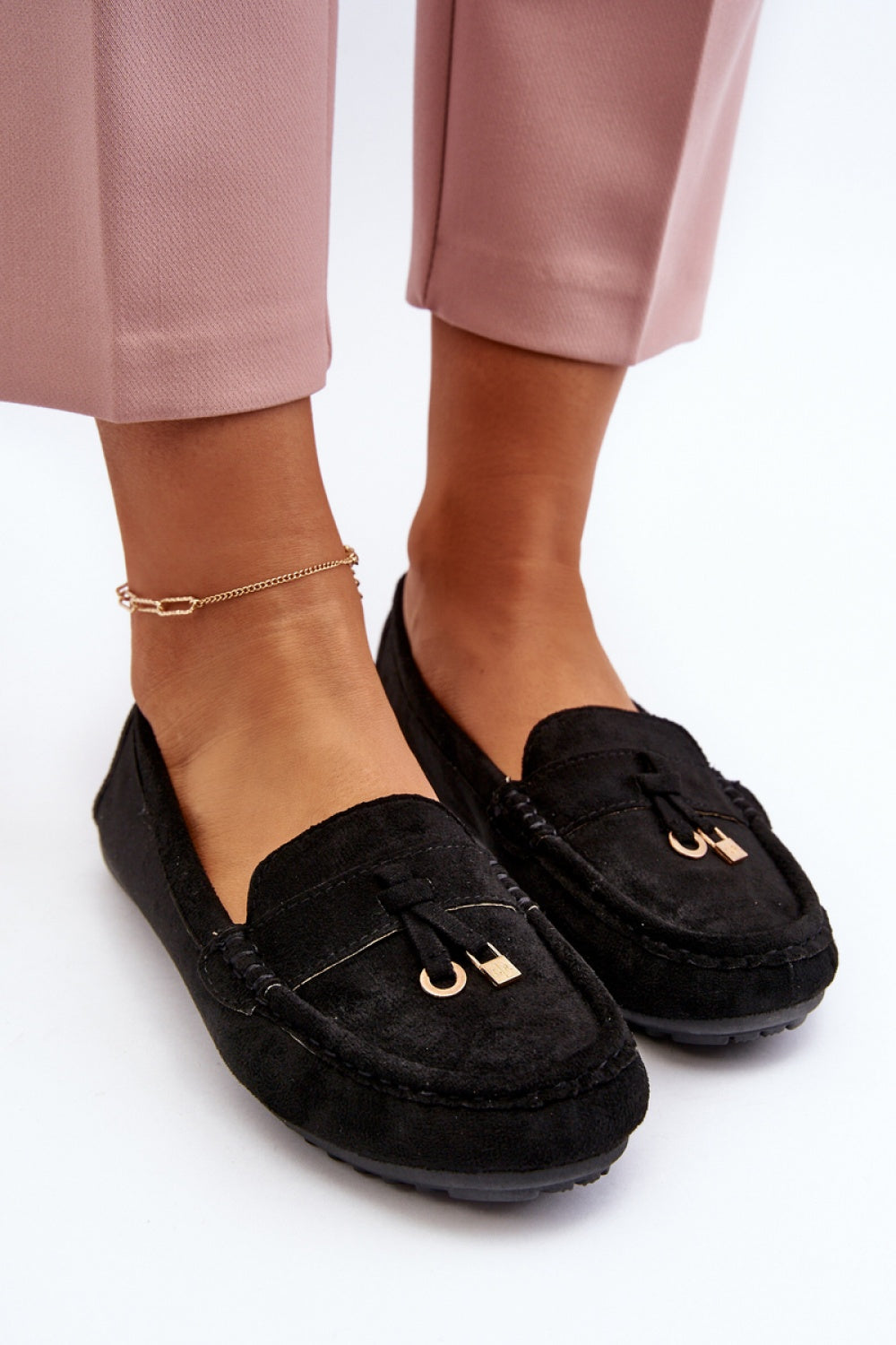 Step In Style Ontala Black Faux Leather Moccasins - view 3