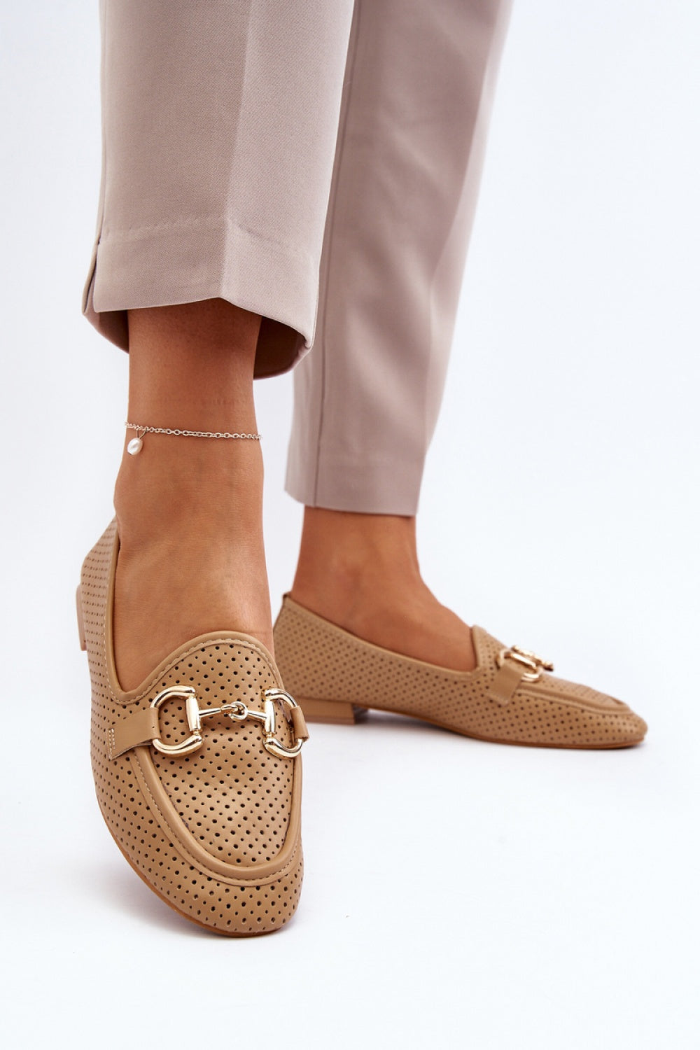 Step In Style Iluvana Camel Faux Leather Flat Moccasins
