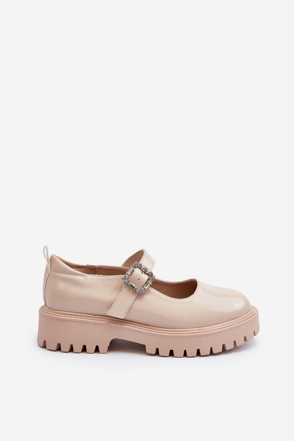 Step In Style Lindnessa Beige Faux Leather Platform Heeled Shoes - view 3