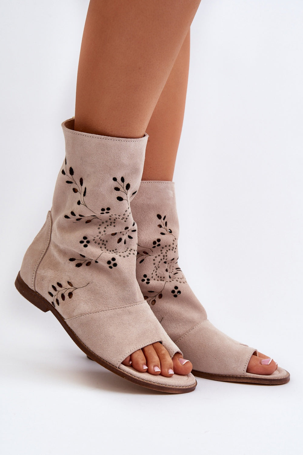 Step In Style Zazoo Beige Suede Sandals - view 3