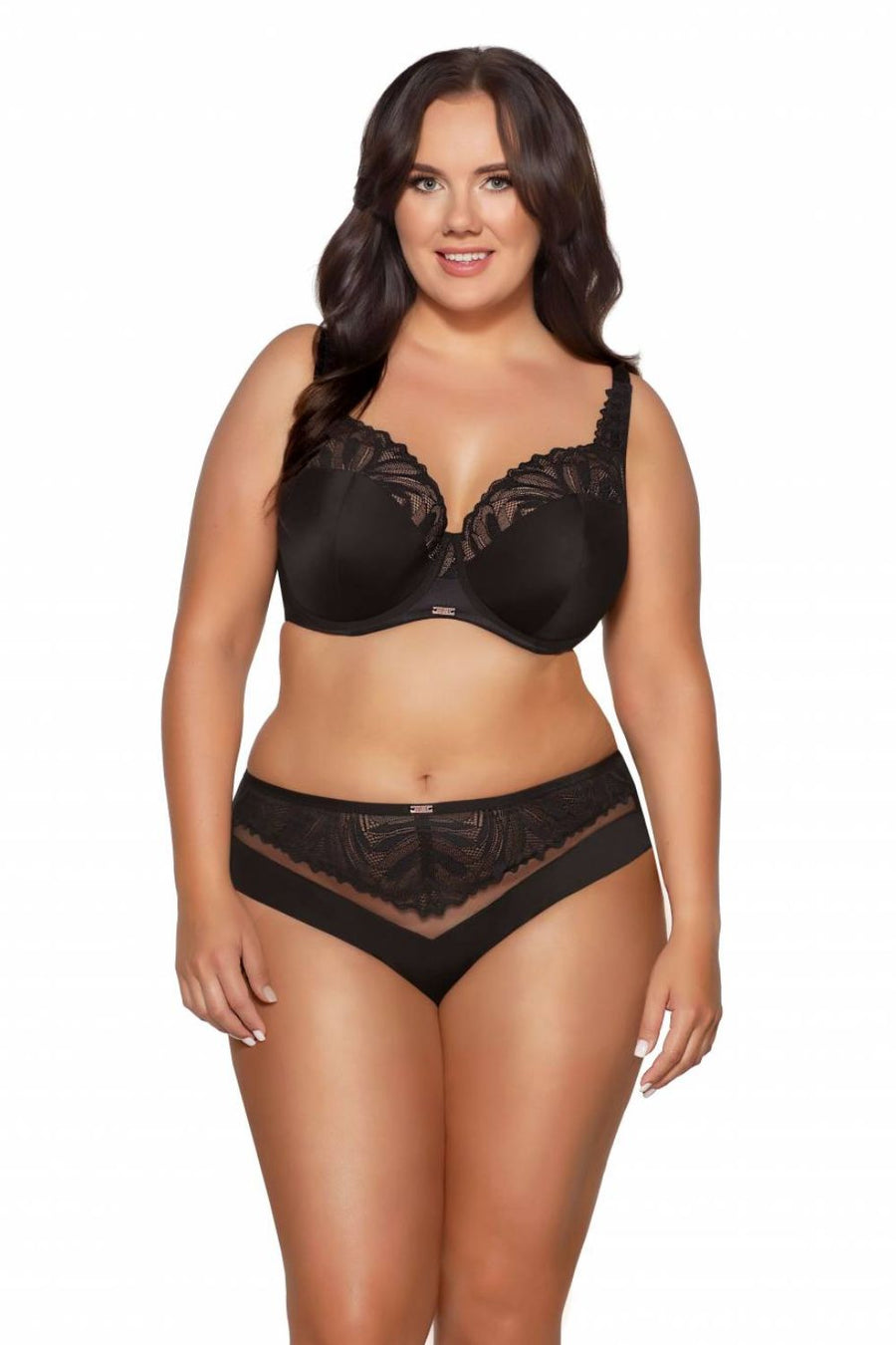 Ava Yasemin Black Lace Padded Semi-Soft Bra