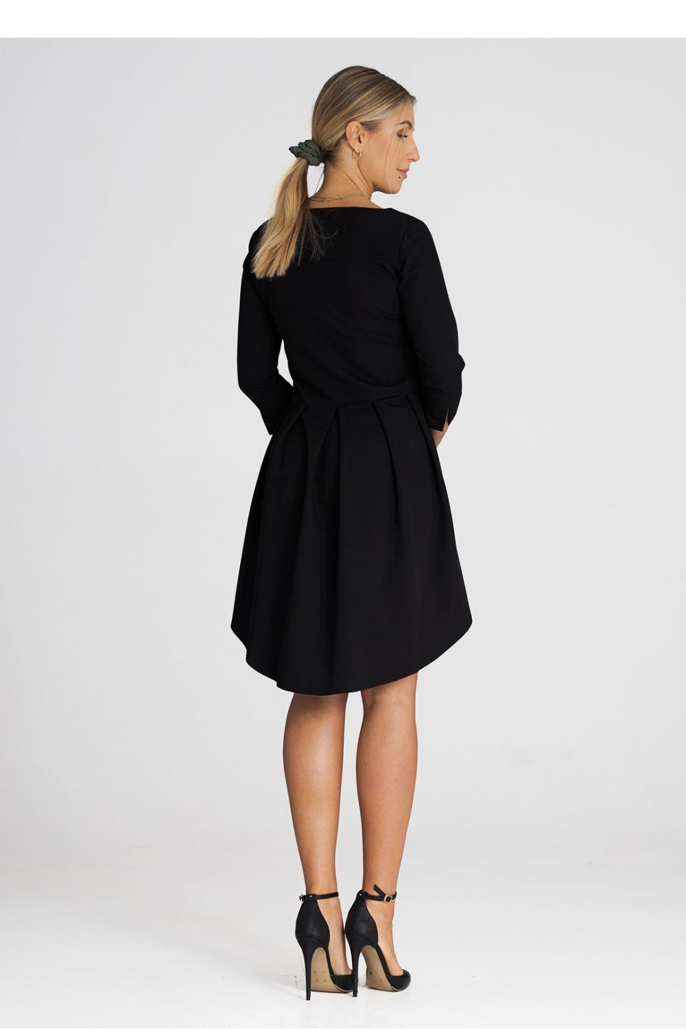 Figl Black Pleated Cocktail Dress - view 3