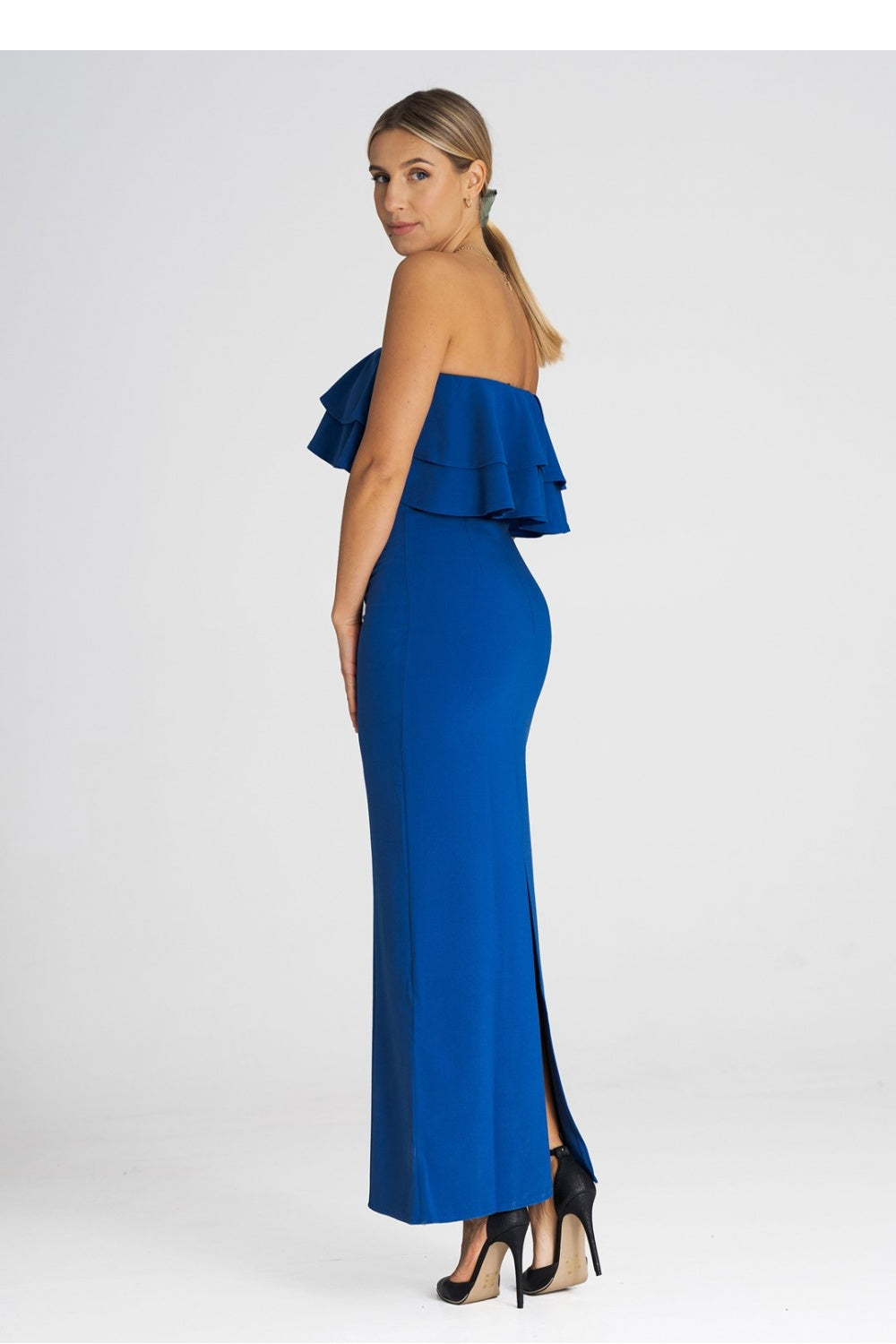 Figl Sapphire Blue Maxi Sleeveless Cocktail Dress - view 3