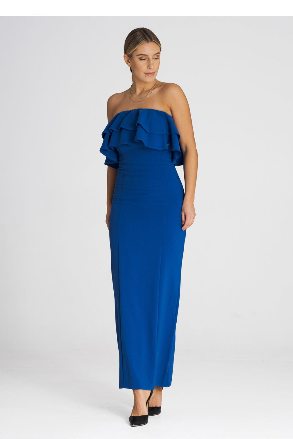 Figl Sapphire Blue Maxi Sleeveless Cocktail Dress - view 4