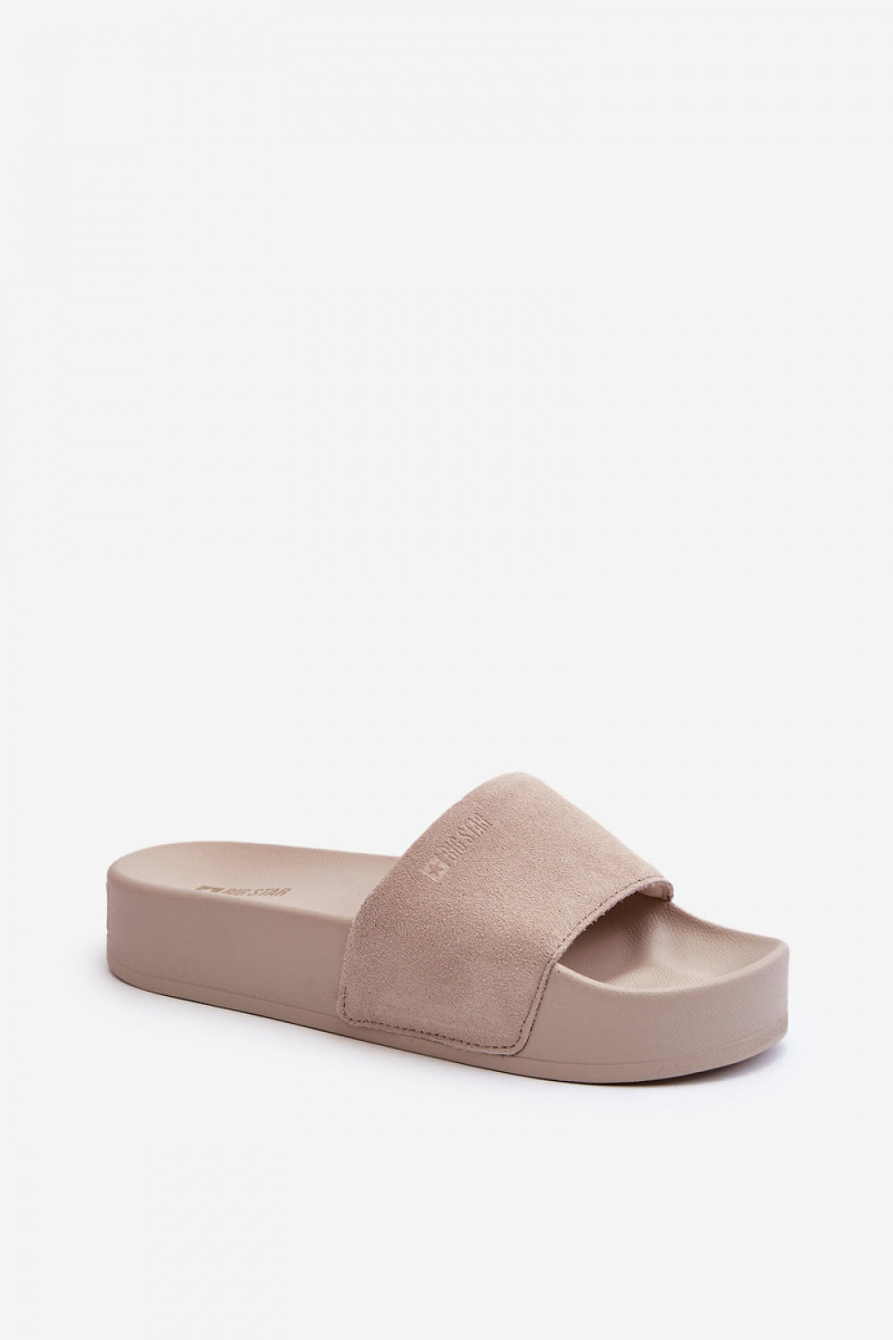 Step In Style Beige Suede Platform Flip Flops - view 2