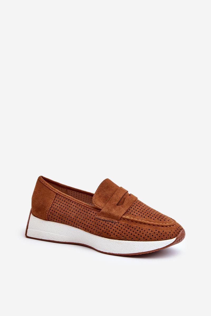 Step In Style Inesqua Camel Faux Suede Platform Moccasins - view 2