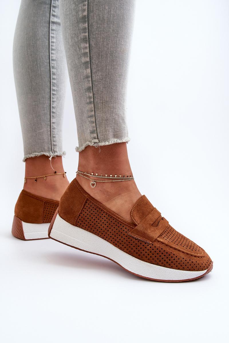 Step In Style Inesqua Camel Faux Suede Platform Moccasins - view 3
