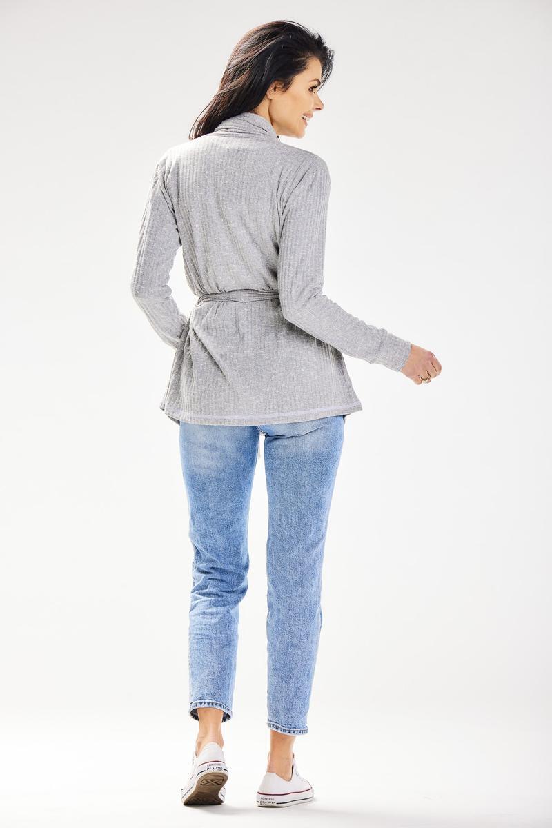 Awama Grey Collared Cardigan - view 3
