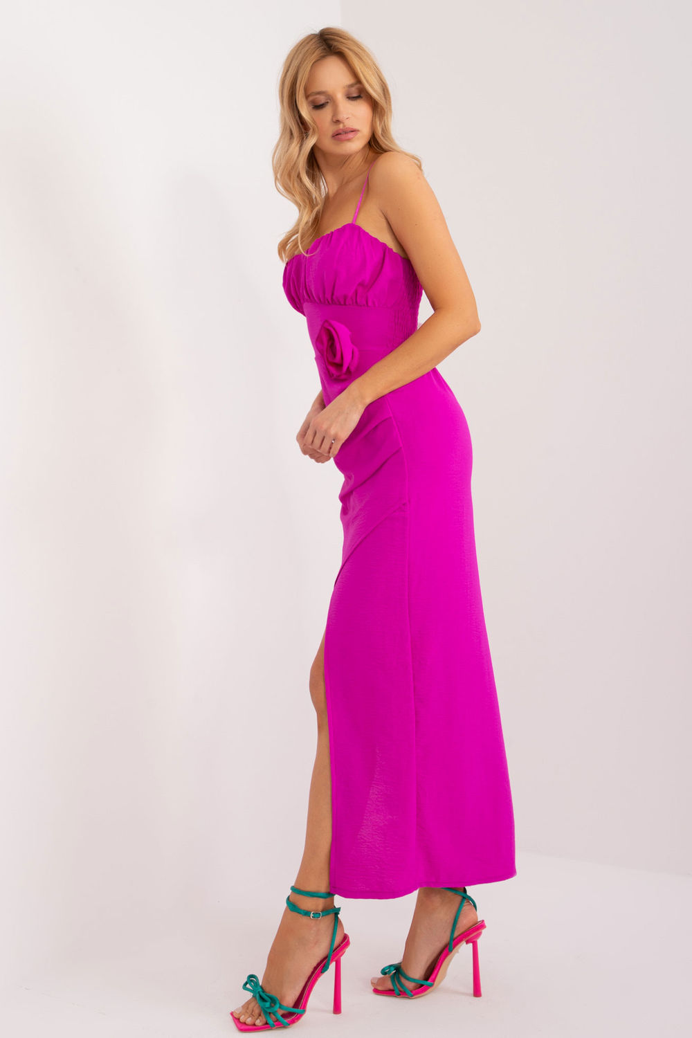 Italy Moda Violet Midi Sleeveless Cocktail Dress - view 2
