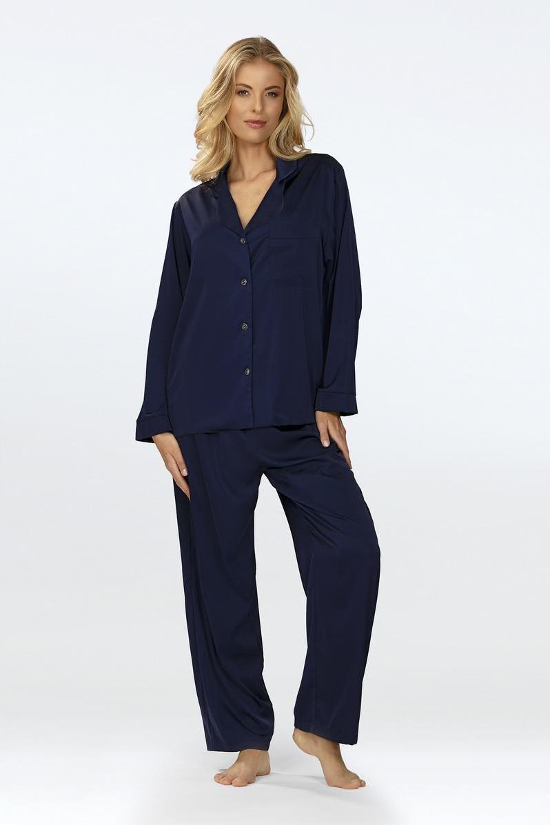 DKaren Amina Navy Satin Pyjamas