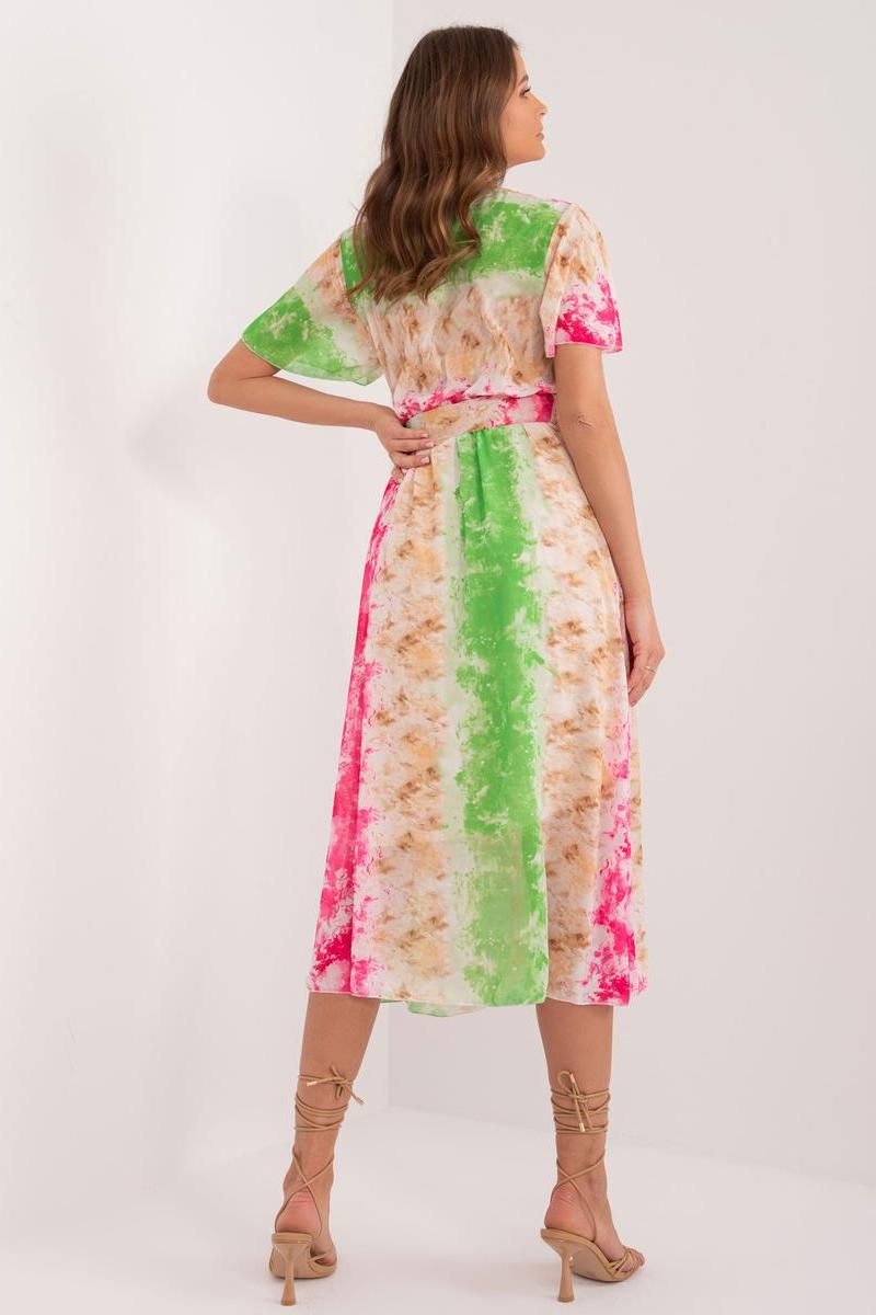 Italy Moda Dark Pink Midi Short Sleeve Dress - view 3