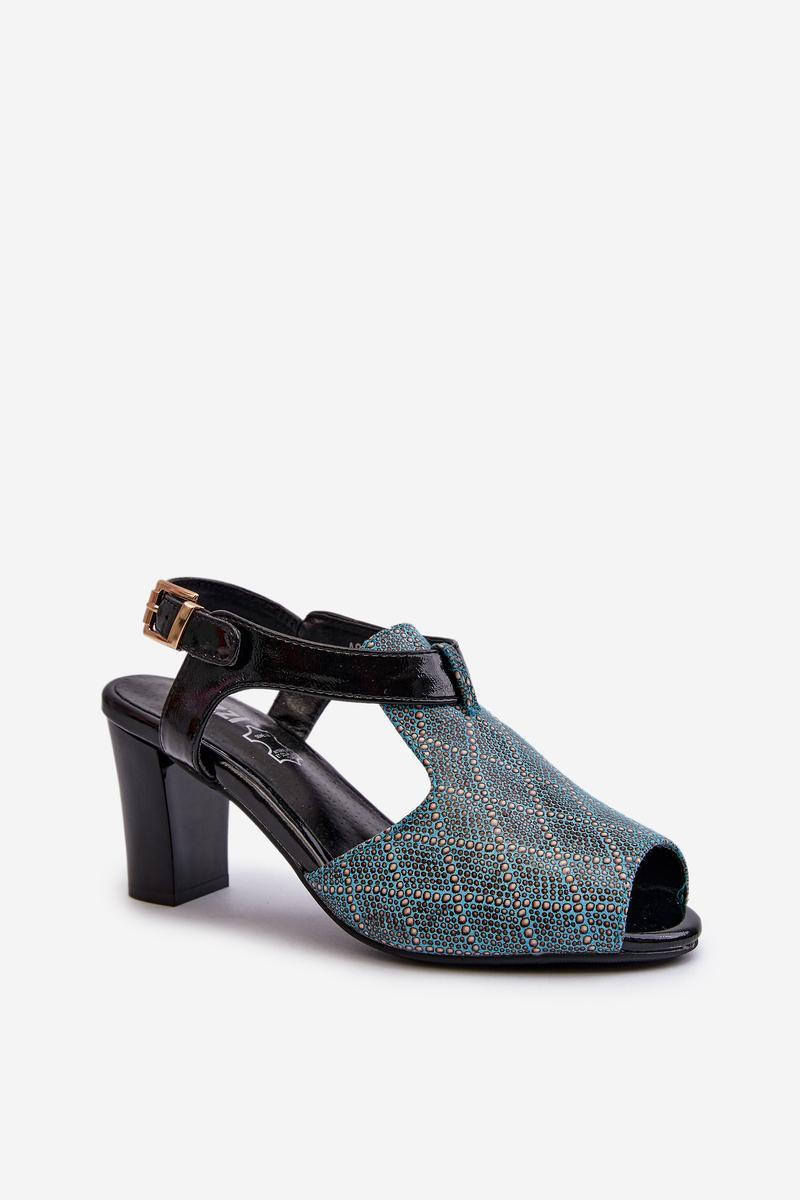 Step In Style Queenmarie Turquoise Faux Leather Flip Flops - view 2
