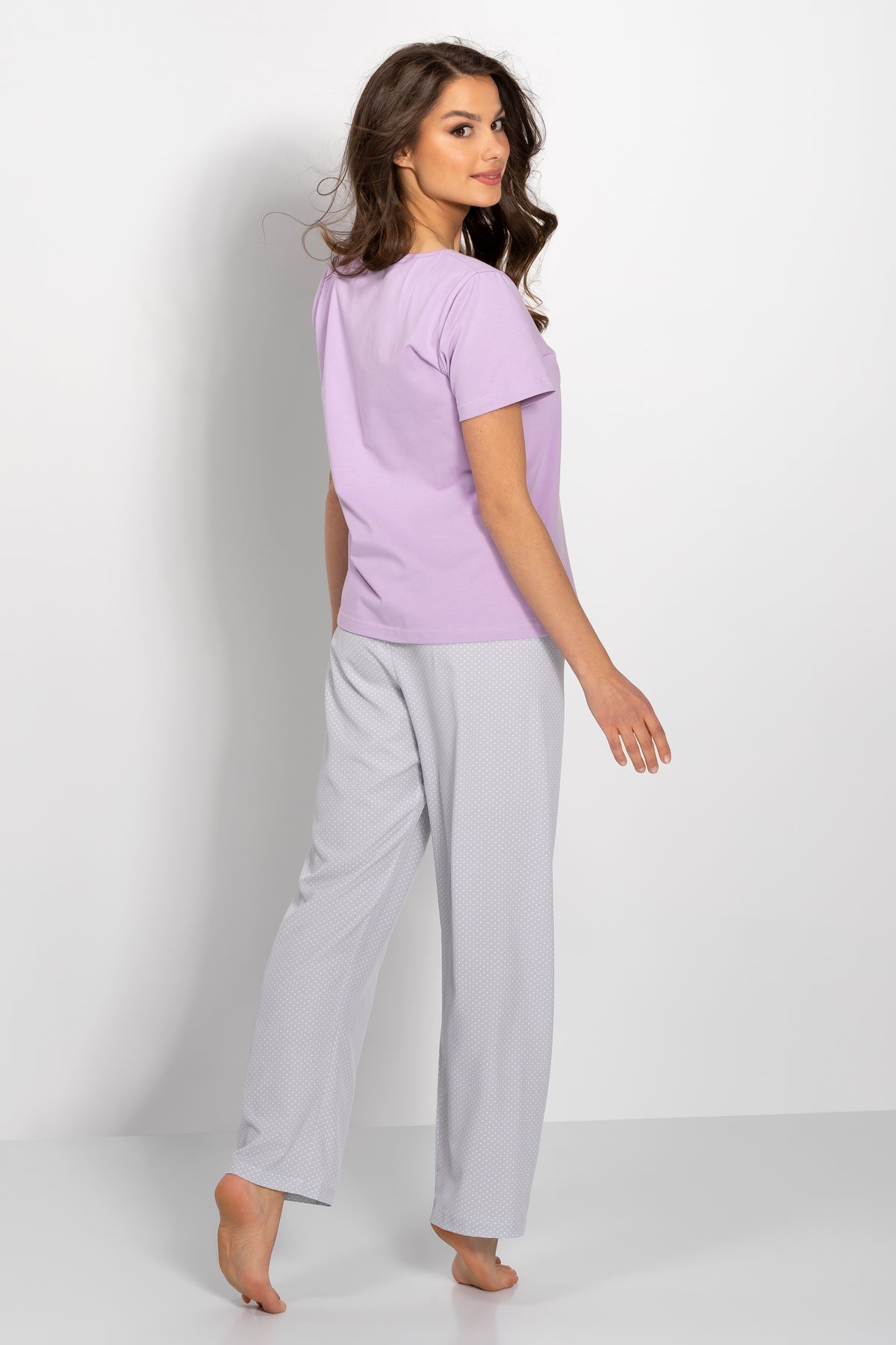 Momenti Per Me Caroline Grey Cotton Short Sleeve Pyjamas - view 2