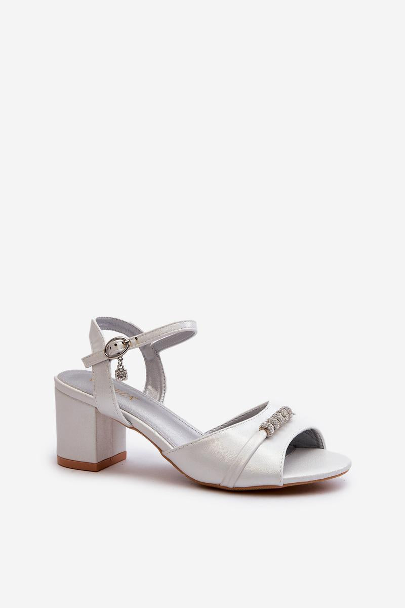 Step In Style Narhi Silver Faux Suede Heeled Sandals - view 2