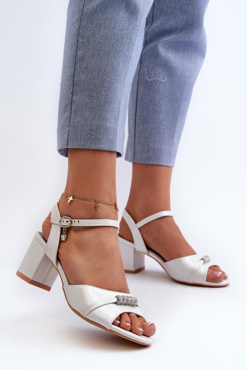 Step In Style Narhi Silver Faux Suede Heeled Sandals - view 3