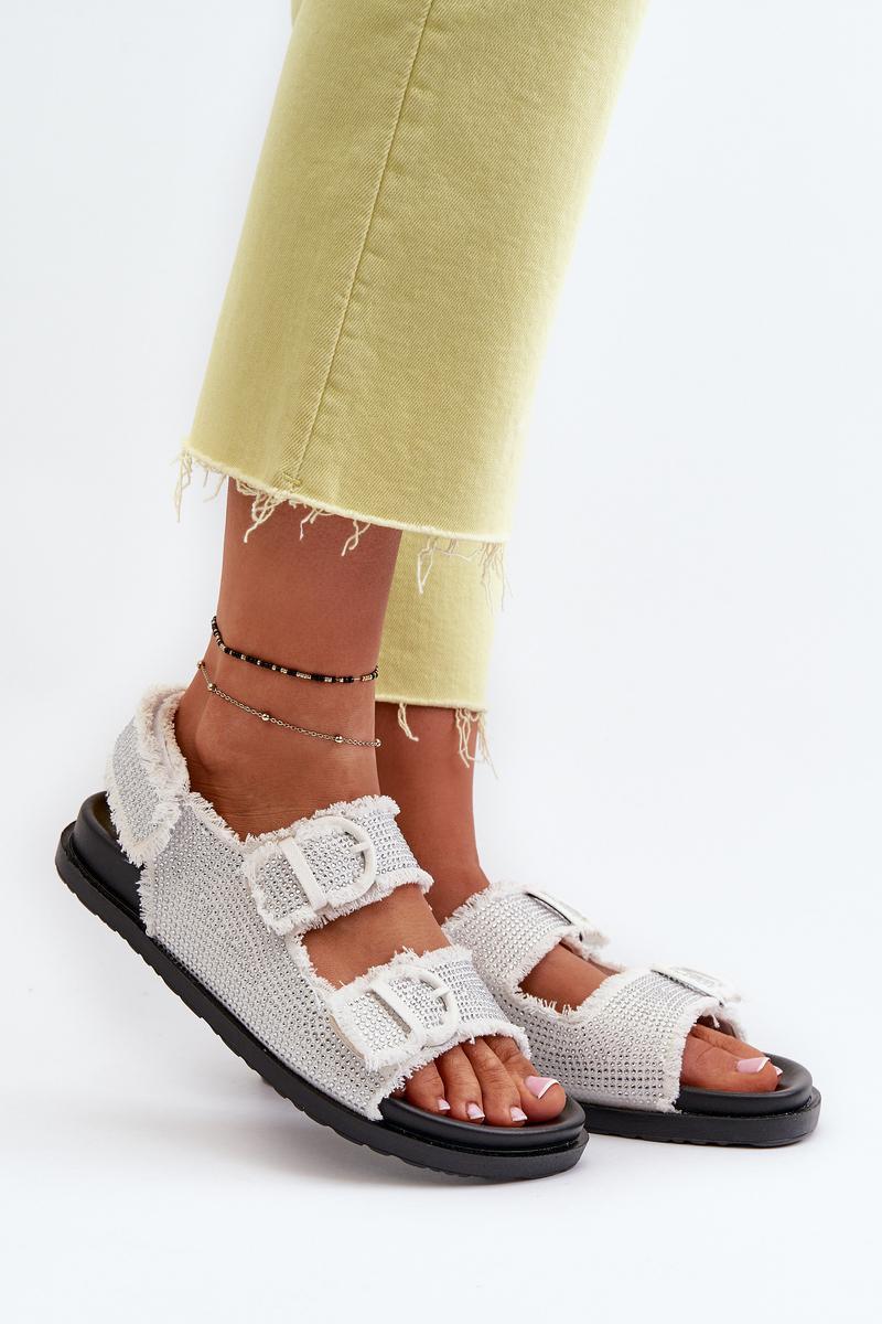 Step In Style Irmale White Platform Sandals