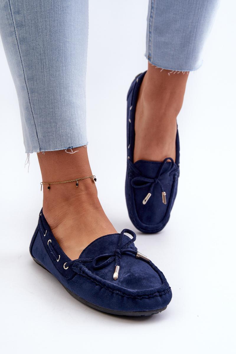 Step In Style Si Passione Navy Faux Leather Moccasins - view 3