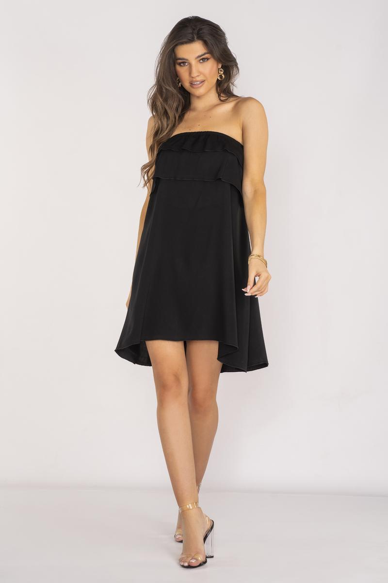 Awama Black Straight Dress