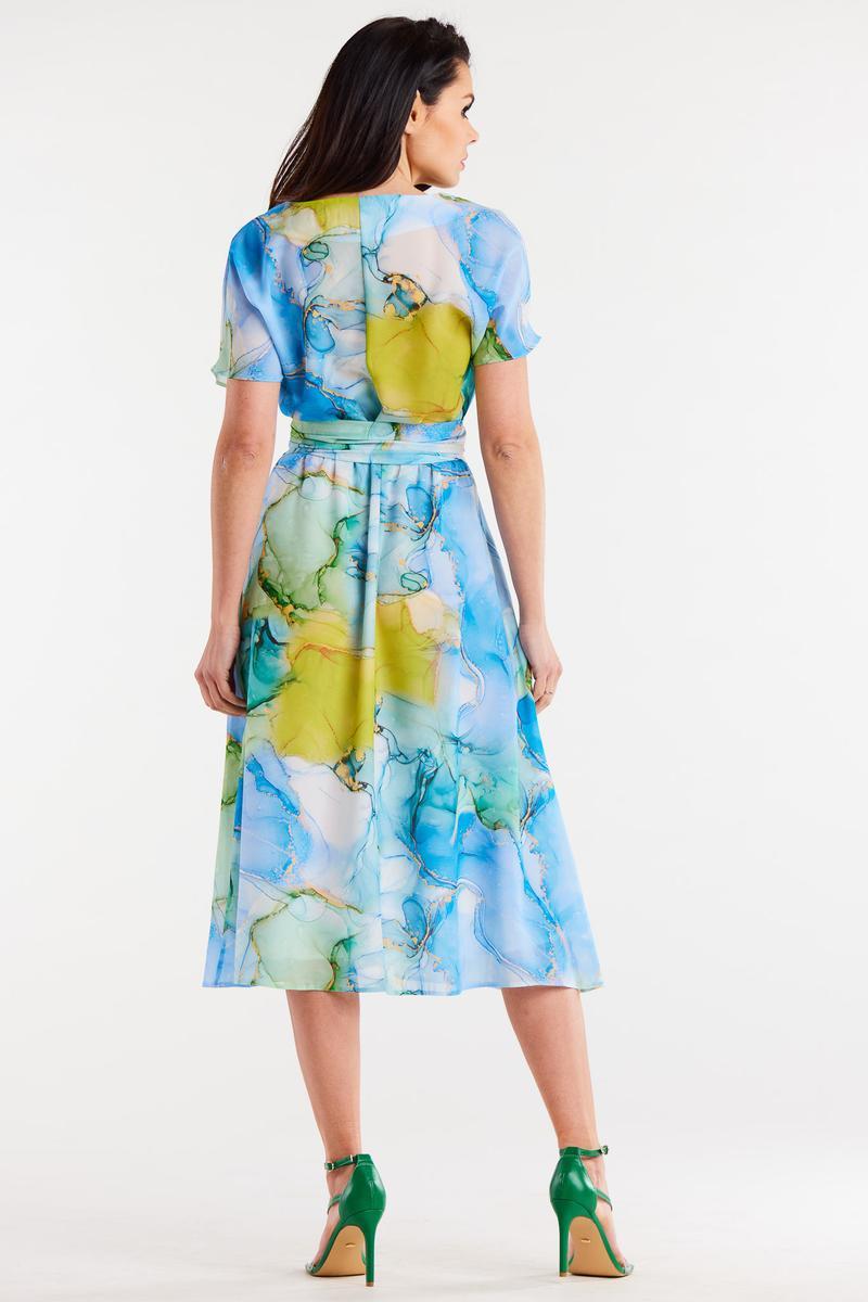 Awama Chiffon Flared Dress - view 3