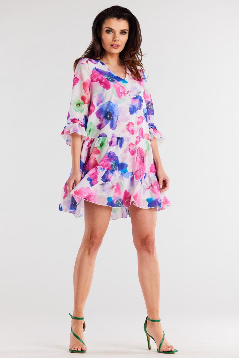 Awama Multicolour Chiffon Dress - view 2