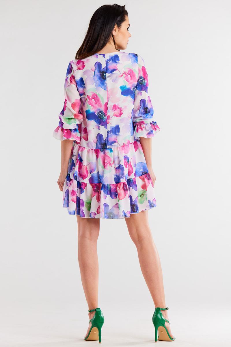Awama Multicolour Chiffon Dress - view 3