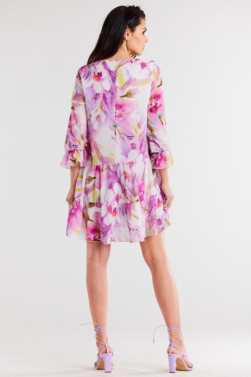 Awama Violet Chiffon Dress - view 3