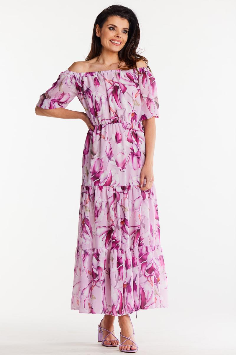 Awama Polyester Chiffon Dress