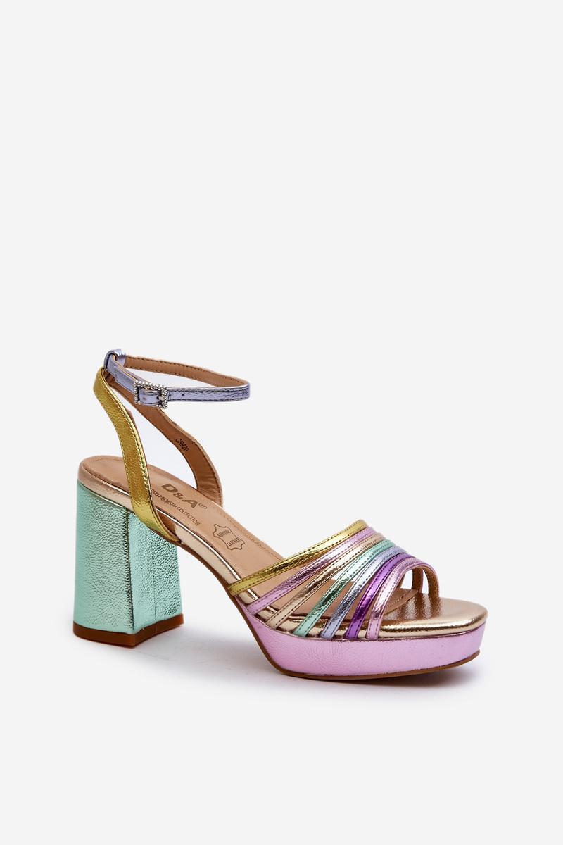 Step In Style Violet Stiletto Heeled Sandals - view 2