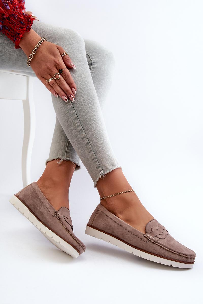 Step In Style Nestalia Dark Beige Leather Moccasins - view 2