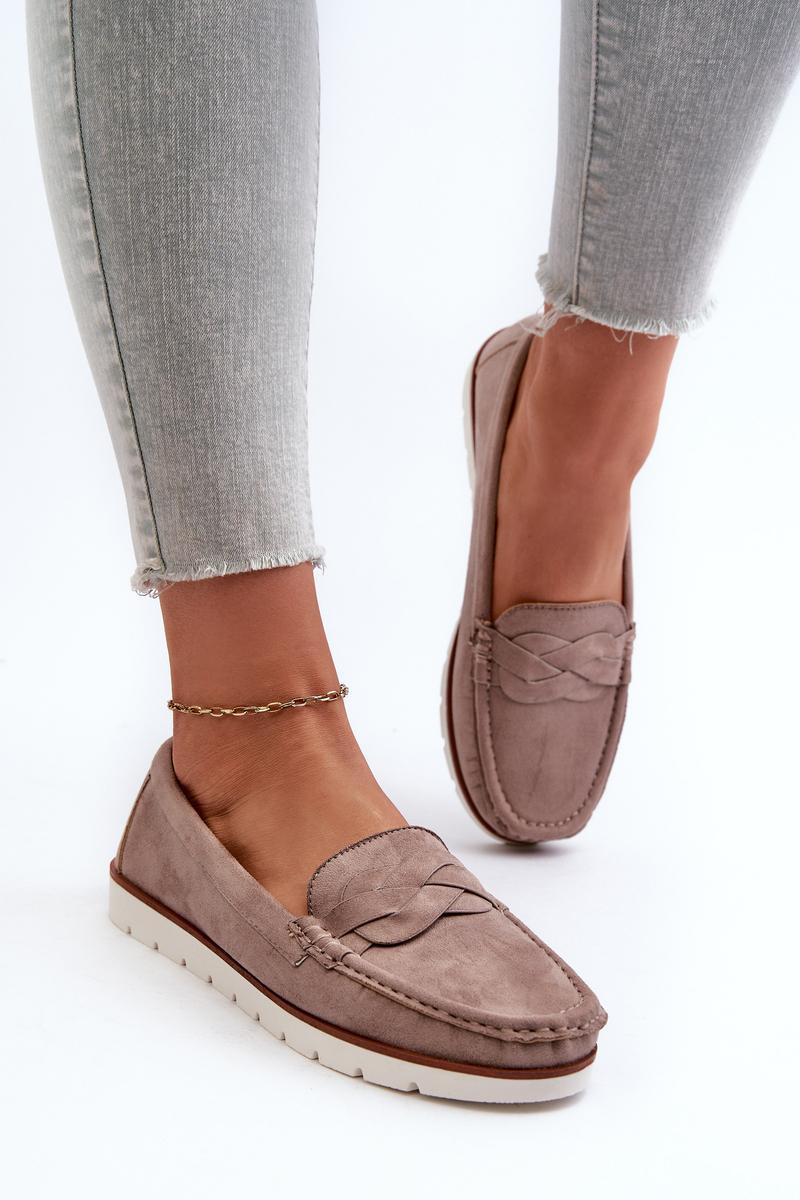 Step In Style Nestalia Dark Beige Leather Moccasins - view 3