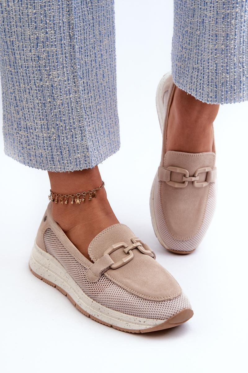 Step In Style Beige Platform Moccasins - view 3