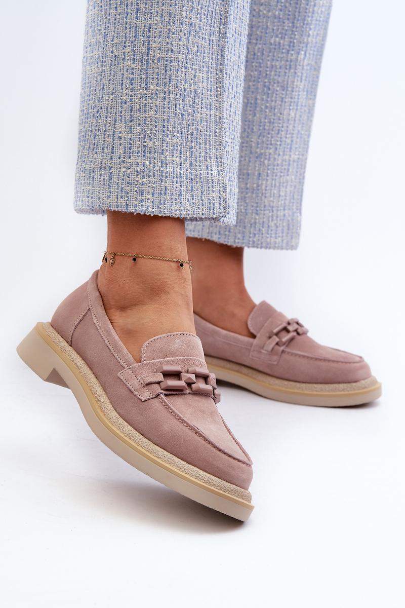 Step In Style Pink Suede Flat Moccasins - view 3