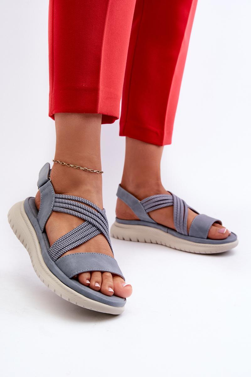 Step In Style Ceclea Blue Sandals