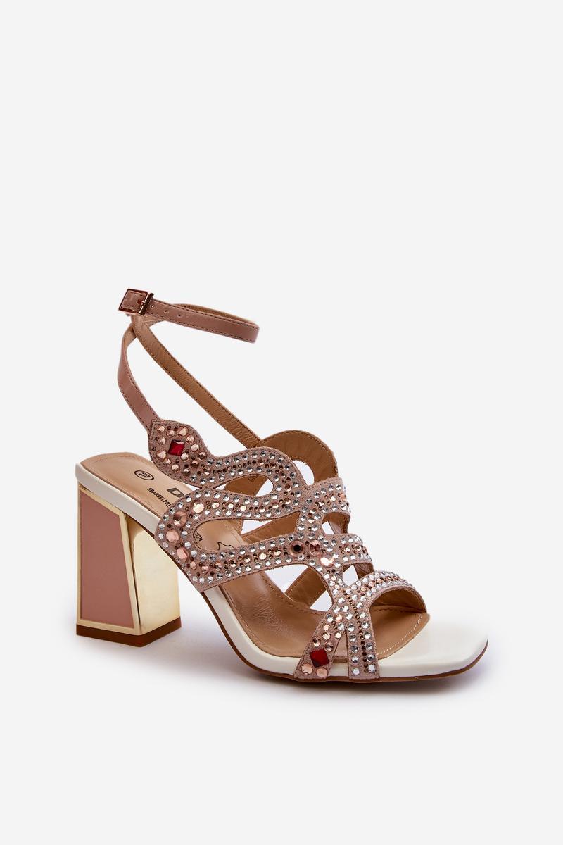 Step In Style Pink Block Heel Heeled Sandals - view 2