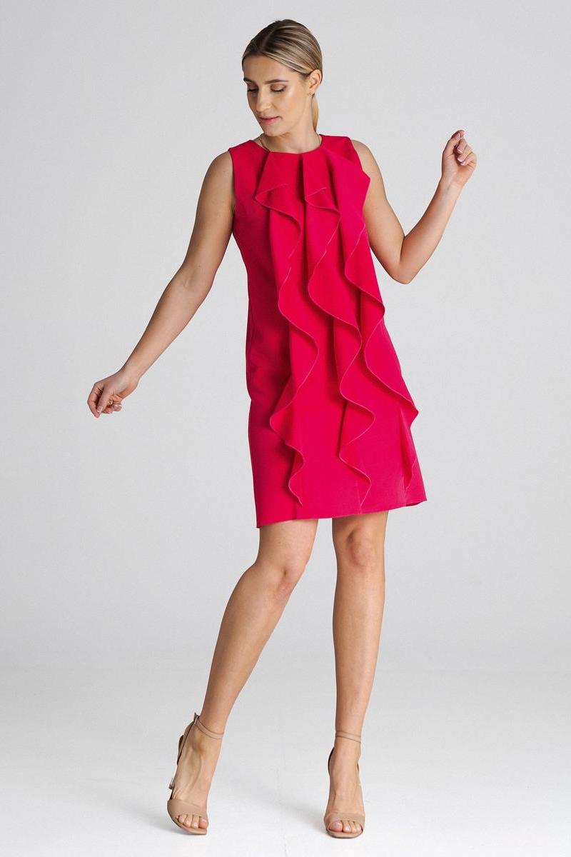 Figl Fuchsia A-Line Sleeveless Cocktail Dress - view 2