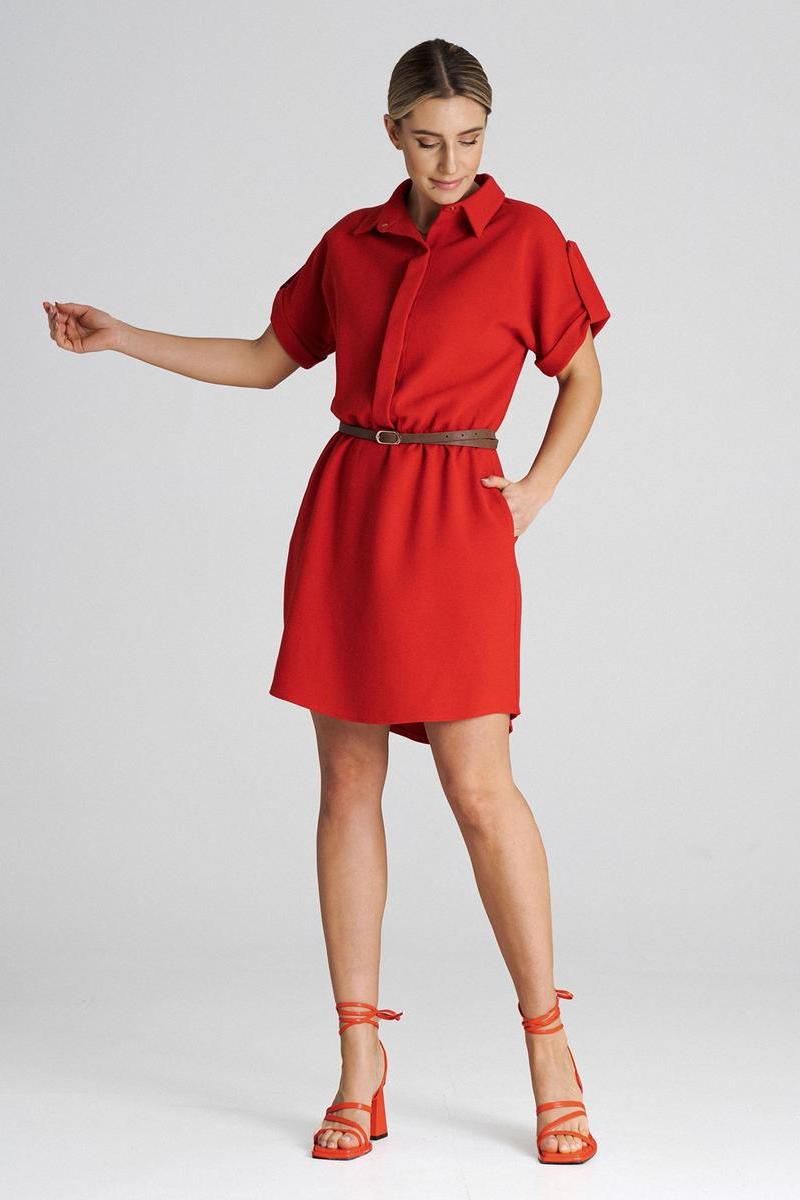 Figl Red Short Sleeve Dress - view 2