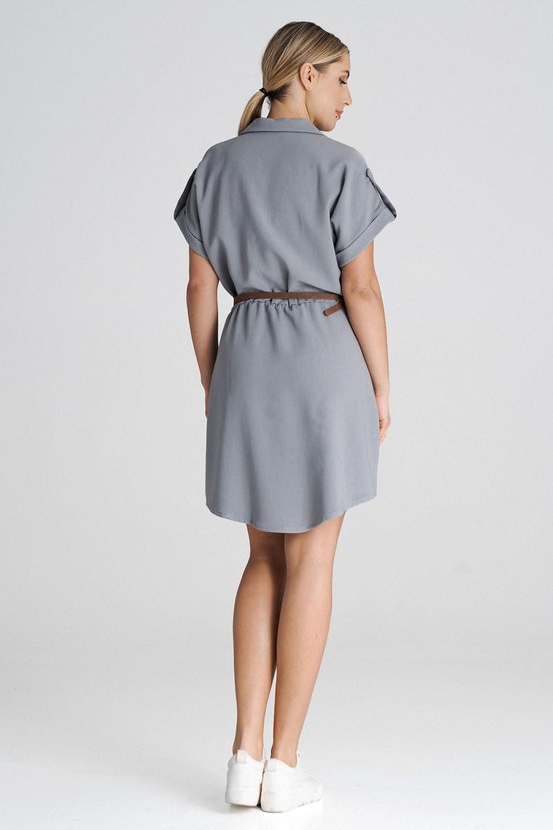 Figl Grey Short Sleeve Dress - view 3