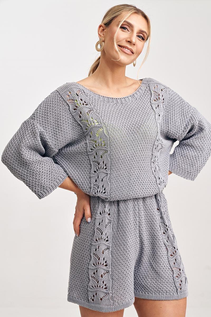 Figl Dark Grey Lace Co-Ord Set