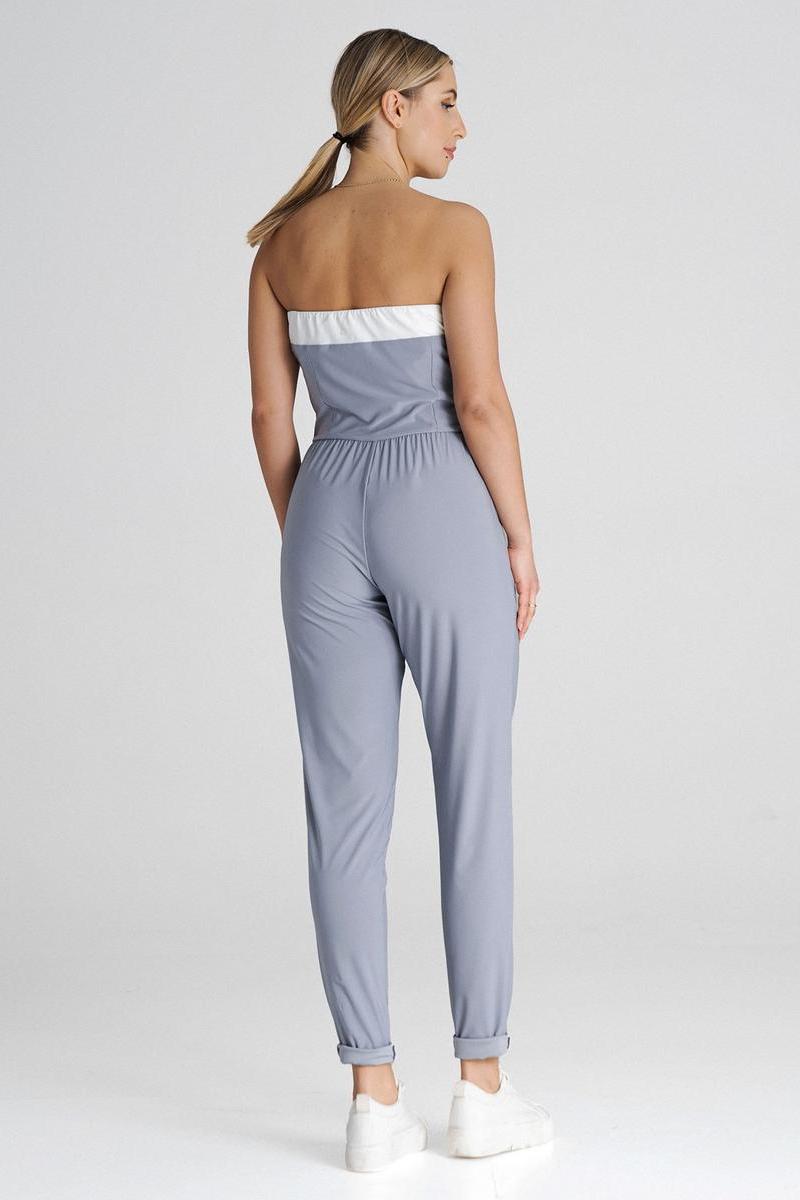 Figl Grey Pleated Jumpsuit - view 2
